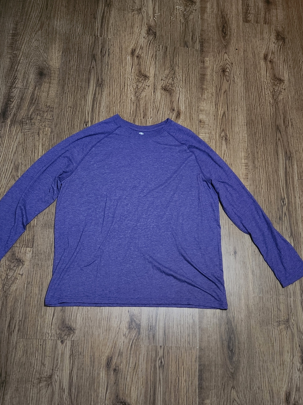 Athletic Works Men's Long-Sleeve Performance Tee - Purple